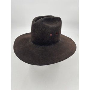 Eddy Brothers Black Felt Cowboy‎ Hat Durofelt 6 5/8 Good Used Condition